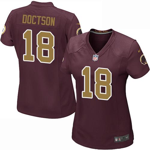 Nike Redskins #18 Josh Doctson Burgundy Red Alternate Women's Stitched NFL Elite Jersey